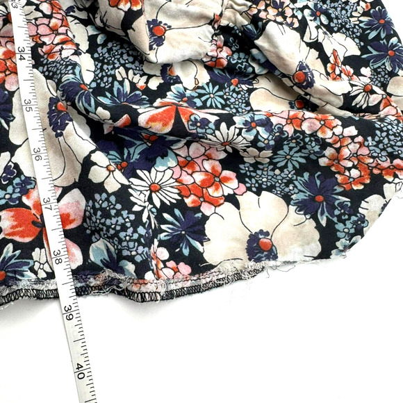 NATURAL LIFE Small Dress Short Sleeve Tiered Ditsy Floral Cottage Boho Peasant - Picture 7 of 7